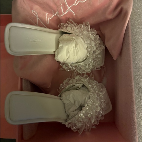 Hanifa Krystal Beaded Mule Sandals - Picture 2 of 5